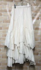 【中古】 CASA FLINE カーサフライン コットンティアードスカート 1183304045 ホワイト FREE 111448136