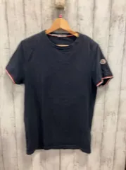 MONCLER モンクレール 半袖Tシャツ MAGLIA T-SHIRT C-SCOM-18-1570 slim fit 肩ロゴ 綿92% ポリウレタン8% トルコ製 使用感有り