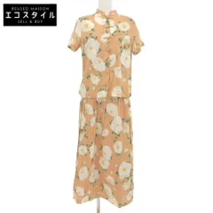 INGEBORG インゲボルグ 花柄 スカーフ付き ワンピース シャツ セットアップ レディース オレンジ M M