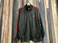90's adidas アディダス ジャージ トラックジャケット 万国旗タグ ブラック XL 