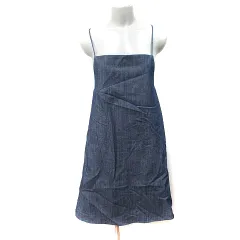 ザラ ZARA キャミワンピース ひざ丈 紺 ネイビー /YI