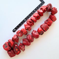 アクセサリー Z-602 赤珊瑚 サンゴ ビーズ 一連 ハンドメイド