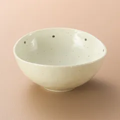 粉引ドット楕円５.０鉢