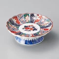 古伊万里菊型５.３寸高台皿