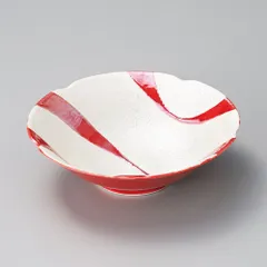 赤彩ラスター花型多用鉢（有田焼）