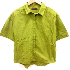 アーバンリサーチ URBAN RESEARCH シャツ ブラウス スキッパーカラー 半袖 1 緑 グリーン /RT
