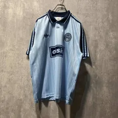 adidas × oasis 半袖Tシャツ ツアージャカードジャージ 62759440-S6B サイズL ブルー アディダス× オアシス