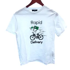 ビームスハート BEAMS HEART カットソー Tシャツ クルーネック 刺繍 プリント 半袖 M 白 ホワイト /AU