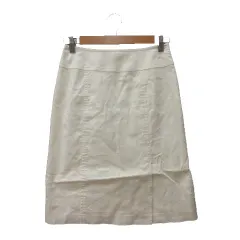 エニィスィス エニシス anySiS 台形スカート ひざ丈 スリット 1 白 アイボリー /MS