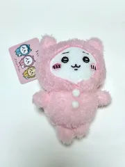 ちいかわ ぬいぐるみ ピンク フード Ver キーホルダー