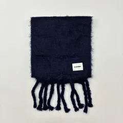 JIL SANDER + ジルサンダープラス マフラー  青 【古着】【中古】【送料無料】 JIL SANDER - JIL SANDER ジルサンダー マフラー グレー 【古着