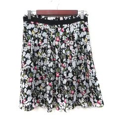 ペイトンプレイス PEYTON PLACE フレアスカート ひざ丈 シフォン 花柄 M マルチカラー /YI