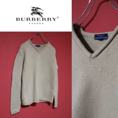 BURBERRY BLUE LABEL 上質ラムウール100％ Vネック ニット