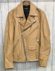 JACK ROSE ダブルライダースジャケット ジャックローズ 羊革 レザージャケット キャメルカラー size3