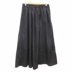 ザラ ZARA フレアスカート ロング マキシ XS S 黒 ブラック /YK