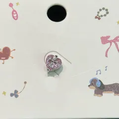 ハートラインストーン 一粒 十字架 ライトピンク×シルバー ピアス 片耳用 ミニピアス y2k シンプル ガーリー デイリーコーデ カジュアル 控えめ レディース 韓国アクセ