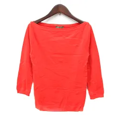 ユナイテッド・カラーズ・オブ・ベネトン UNITED COLORS OF BENETTON ニット カットソー 長袖 XS オレンジ /MN