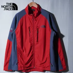ノースフェイス THE NORTH FACE ソフトシェルジャケット L レッド サミットシリーズ SUMMIT SERIES ロゴ刺繍 ストリート マウンテンジャケット ナイロンジャケット 古着 A863