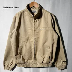 ディスイズネバーザット Thisisneverthat ブルゾン ワーク ジャケット ベージュ L 相当 表記 M プリント ストリート オーバーサイズ 古着 B462のサムネイル