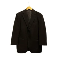 ユニクロ UNIQLO テーラードジャケット 長袖 無地 ウール混 カシミヤ混 318-015778 M 茶 ブラウン