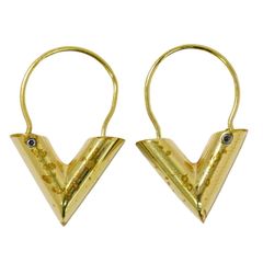 Louis Vuitton Vロゴ フープピアス ゴールド - メルカリ