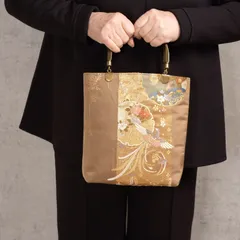 帯リメイク トートバッグ 鳳凰刺繍 和装バッグ 結婚式 入学式 フォーマル 着物 サブバッグ 一点物