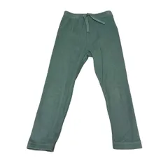 B093 ZARA（ザラ）キッズリブパンツ（レギンス）グリーン 3-4歳 リブ素材