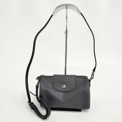 Longchamp プリアージュ エクストラ クロスボディバッグ XS レザー 革  ショルダーバッグ ブラック レディース ロンシャン【中古】6-0101G∞