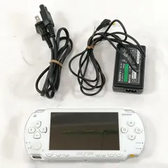 動作保証 PSP-1000 セラミックホワイト 本体 アダプタ・バッテリー付属