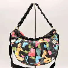 LeSportsac（レスポートサック）×Benefit（ベネフィット）コラボ ショルダーバッグ 総柄ナイロン 2WAY ブラック