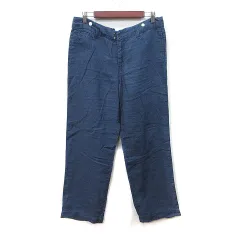 ジャーナルスタンダード JOURNAL STANDARD ワイドパンツ 麻 リネン 40 L 紺 ネイビー /YI