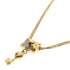 SWAROVSKI (スワロフスキー) ラインストーン パヴェクリスタル レター キー モチーフ チェーン ネックレス ゴールド レディース