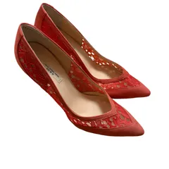   VII XII XXX SEVEN TWELVE THIRTY（セヴン・トゥエルヴ・サーティ）レースパンプス  スエード レース ポインテッドトゥ245 レッド 2000002420415【MN28】