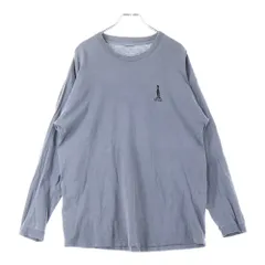 STUSSY (ステューシー) 80S VINTAGE OLD Cut Tag Fits ヴィンテージ オールド シャドーマン クルーネック ロングスリーブ 長袖 Tシャツ カットソー チャコールグレー