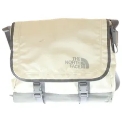 THE NORTH FACE (ザノースフェイス) ロゴプリント フラップ メッセンジャーバッグ ショルダーバッグ ホワイト/グレー