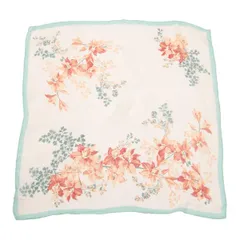 ニナリッチNINA RICCI シルクフラワープリントスカーフ オフミント他