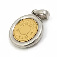 b15 HERMES エルメス セリエ ペンダントトップ アクセサリー ゴールド×シルバー 750×925 ユニセックスta1