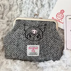 ハリスツイード　サンリオ　クロミ　　Sanrio コラボ　HARRIS TWEED®︎ × クロミちゃん サンリオ がま口コインケース 新品