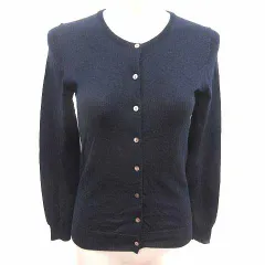 マカフィー MACPHEE トゥモローランド カーディガン ニット 長袖 ウール S 紺 ネイビー /YK