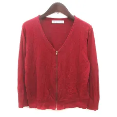 センスオブプレイス バイ アーバンリサーチ Sense of Place by Urban Research カーディガン ニット ジップアップ 長袖 F 赤 レッド /MS