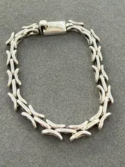 D【ヴィンテージ】ブレスレット　シルバー製　シルバー925　メンズ　アクセサリー