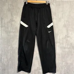 【人気/L】NIKE ナイキ トラックパンツ トレーニングパンツ ジャージ 下 黒 ブラック メンズ 裾ジップ サイドライン ロゴ刺繍 スポーツウェア サッカー 陸上 テック 90s ストリート 古着 ルーズ フィット ワイド ゆるだぼ  ジョガーパンツ