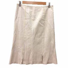 デプレ DES PRES トゥモローランド 台形スカート ひざ丈 ウール 1 S アイボリー 白 ホワイト /YK