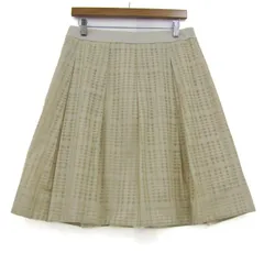 ニジュウサンク スカート ボトムス プリーツ チェック柄 未使用品 大きいサイズ レディース 44サイズ ベージュ 23区