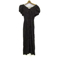 スナイデル ロングワンピース トップス 半袖 ドット柄 パフスリーブ レディース 1サイズ ブラウン snidel 【中古】