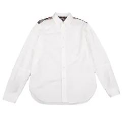 ジュンヤワタナベマン コムデギャルソン×ブルックスブラザーズJUNYA WATANABE MAN COMME des GARCONS タータンチェック切替ボタンダウンシャツ 白L