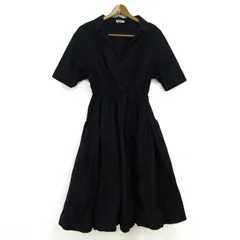 フレイアイディー ロングワンピース トップス 五分袖 カシュクール レディース 1サイズ ネイビー FRAY I.D 【中古】