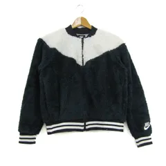 ナイキ ブルゾン ジャケット アウター ボアフリース スポーツウエア レディース Mサイズ 緑×白×黒 NIKE 【中古】