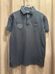 ralphlauren ビッグポニー オールブラック ラガーシャツ custom fit M/ラルフローレン