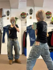 トゥルーレリジョン BIG スティッチ デニム パンツ ジーン ズボン 36